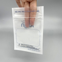 Sachet d'emballage pour aligneurs, pochette orthodontique à fermeture éclair, sachet en plastique blanc avec fenêtre transparente, sachet Mylar à trois soudures latérales