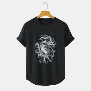 Camiseta de Verano Casual Premium para Hombre, Color Negro, Manga Corta, Logotipo Personalizado, Uso Diario, Fabricante de Marca Privada - Product Image 1