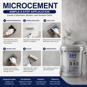 Juego moderno <span class=keywords><strong>de</strong></span> microcemento para diseño <span class=keywords><strong>de</strong></span> hotel y baño Pintura <span class=keywords><strong>de</strong></span> revestimiento impermeable para decoración <span class=keywords><strong>de</strong></span> pisos y paredes - Product Image 6