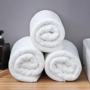 גדול גודל ספא מגבת אישי לוגו מודפס רקמה לבן מגבות 100% כותנה אורגני כותנה אמבטיה מגבת