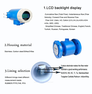 Débitmètre électromagnétique à section variable <span class=keywords><strong>pour</strong></span> <span class=keywords><strong>soude</strong></span> <span class=keywords><strong>caustique</strong></span>, tuyau flexible, eau de mer et eau chimique, 420 mA - Product Image 4
