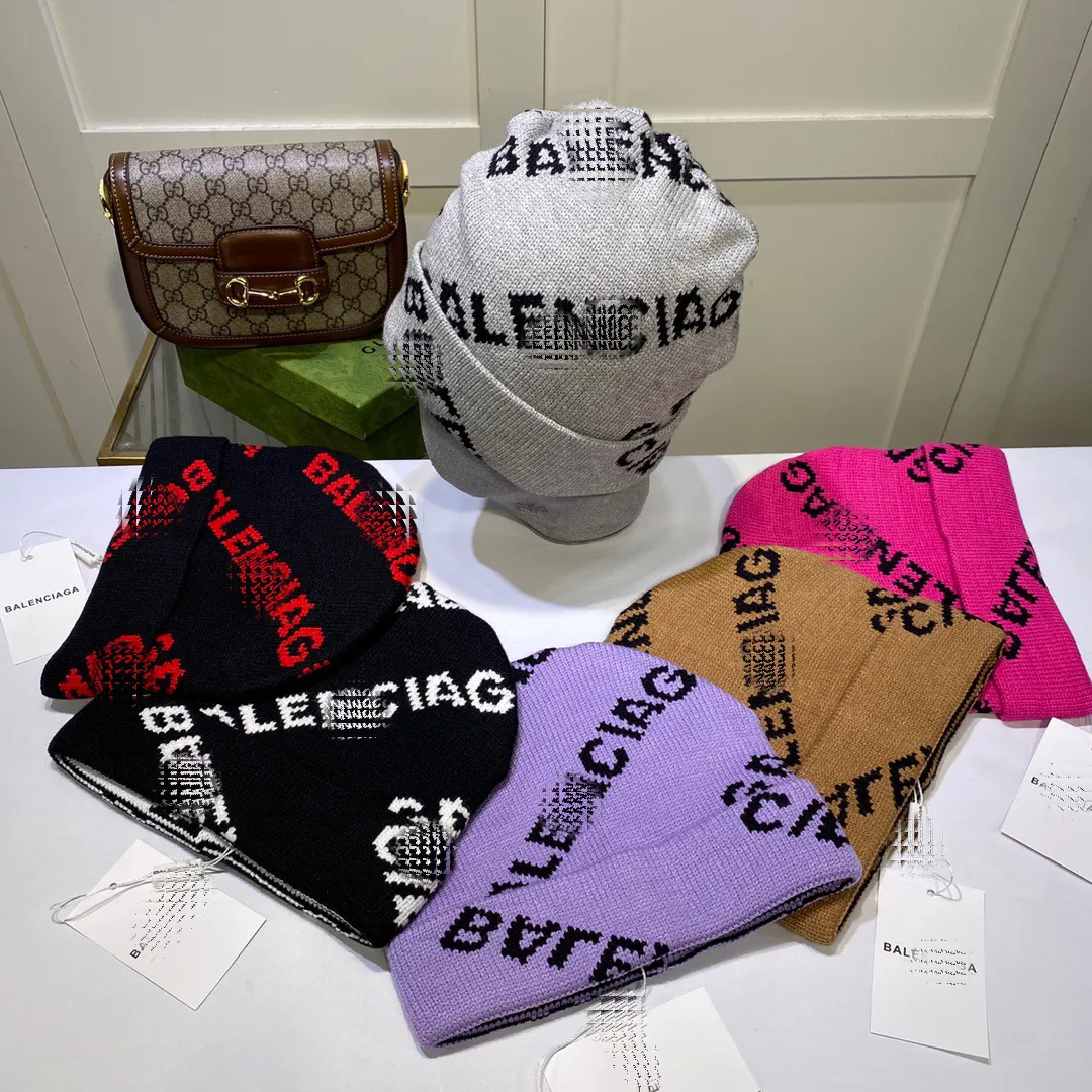 Low Moq High Quality Fashion Sports Gift Women Men Luxury Multi Brand Letter B G F Winter Knit Beanie Hats