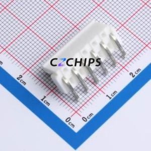 W396110K-6PY2113 Wire-to-Board Pin Header Bent Lead Through Hole,P=3.96mm Connector 1x6P 3.96mm Right Angle Insert VH - Product Image 2