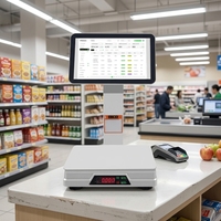 Système de point de vente Android tout-en-un avec balance IA, double écran 15,6 pouces, nouveau design, pour restaurants et supermarchés