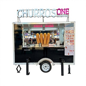 Remolque Cuadrado Certificado por CE DOT, Chasis de Acero Inoxidable y Fibra de Vidrio, para Helados, Hot Dogs, Comida Rápida y Snacks - Product Image 1