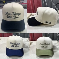 Topi Snapback 5 Panel Model A Frame Dua Warna Cerah untuk Pesta Pernikahan, Desain Kustom Bordir, Topi Sport Unisex, Mode Terbaru