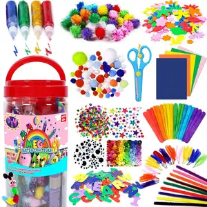 DIY 1000pcs Kids Art Crafts Supplies Kleinkind Diy Crafts Art Supplies Set Poms Tolles Geschenk für Kinder