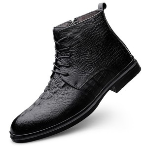 Bottes en cuir élégantes pour hommes de bonne qualité, bottes à bout pointu tendance, grandes tailles, bottes à la cheville pour hommes - Product Image 1