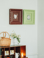La Petite House Tableau mural carré vintage d'inspiration médiévale avec peinture de plantes pour Hall d'entrée, Couloir, Chambre, Salon, Canapé