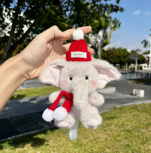 Cute Elephant Foam Plush Keychain Pendant Bag <b>Car</b> Hanging <b>Ornament</b> Stuffed Doll Custom 18cm Birthday Gift Wholesale - Product Image 2