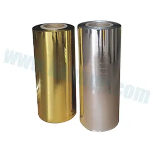 Silver Gold PET Metalized Thermal Lamination Film for Packaging and Laminating