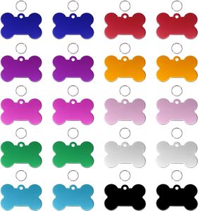 Vente en gros de médailles personnalisées pour animaux de compagnie, en métal, imprimées recto-verso - Product Image 1