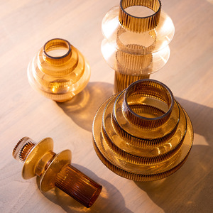 <span class=keywords><strong>Vase</strong></span> en verre ambré créatif géométrique nordique décoration de salon moderne <span class=keywords><strong>Vase</strong></span> <span class=keywords><strong>hydroponique</strong></span> de dessus de Table - Product Image 2