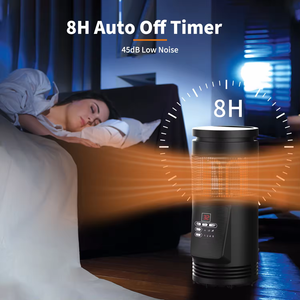 Calentador eléctrico de aire caliente móvil personalizado, sobrecalentamiento y vuelco, calentador infrarrojo envolvente de seguridad 360 para invierno - Product Image 4