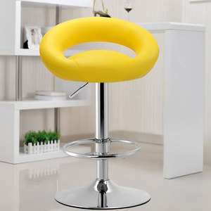 Tabouret de bar vintage en cuir vert, tabouret de bureau, tabouret de réception avec réglage à vérin à gaz et base pivotante pour hôtel et restauration - Product Image 3