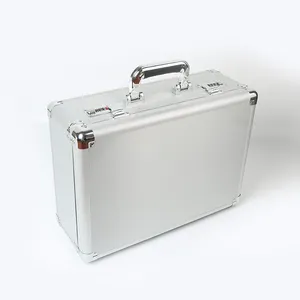 Boîte de transport pour outils, boîte de rangement en aluminium personnalisée, argent, pièces