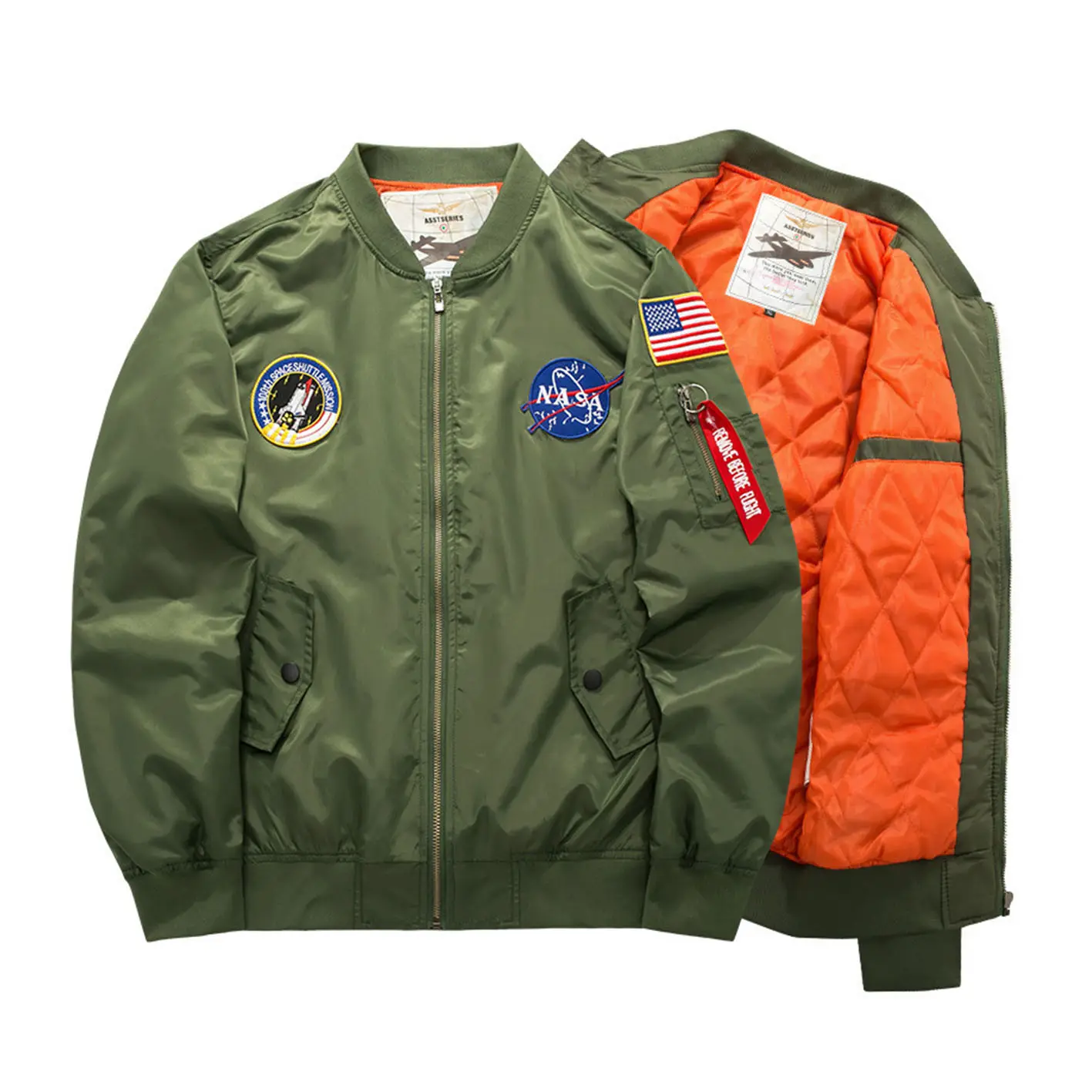 Thick models Winter bomber jacket custom logo 6XL plus size men's nasa letterman jackets