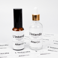 Étiquette autocollante personnalisée en vinyle PVC imperméable pour bouteille de parfum, impression de logo sur bouteille en verre