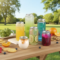 Bouteilles jetables en PET de qualité alimentaire pour jus, café, soda, 500 ml, couleur personnalisée et OEM/ODM