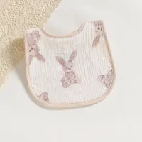 Vente en gros de bavoirs colorés personnalisés en coton pour l'alimentation des bébés en forme de U bavoirs lavables pour nouveau-nés bavoirs en coton pour enfants
