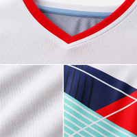 Kaos Badminton Voli Tenis Meja Custom Sablon Heat-Transfer Ramah Lingkungan Anti UV Cepat Kering Grosir Langsung dari Pabrik