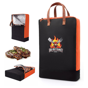 Custom <b>BBQ</b> Meat Blanket Insulated Cooler Bag 20L Thermal Food Storage Outdoor Handle Zipper Closure Waterproof Reusable - Product Image 1