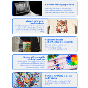 Polvo Termofusible DTF Premium 100-200um, Polvo Adhesivo Termofusible para Impresora DTF, Impresión por Transferencia de Calor Directa a Película - Product Image 3
