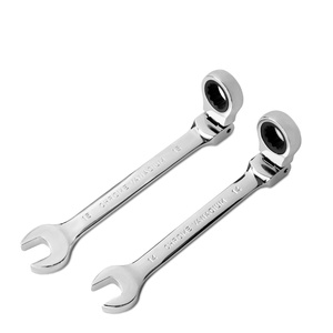 18mm Flex-Head Industrial Grade Chrome Vanadium Steel Double-End Manual <strong>Ratcheting</strong> <strong>Wrench</strong> Stamping 72 Teeth 12 Point Metric OEM - Product Image 2