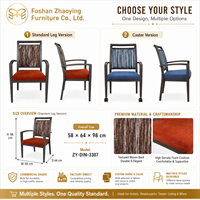 Chaise de salle à manger en bois massif foncé, dossier rayé, siège orange rembourré, pour hôtel, restaurant et salle d'attente exécutive