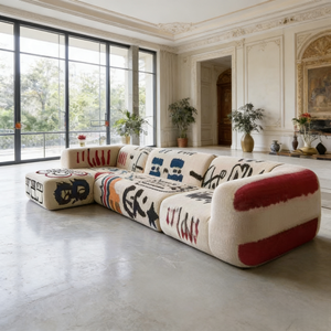 <span class=keywords><strong>Canapé</strong></span> d'art graffiti artisanal de luxe |   <span class=keywords><strong>Canapé</strong></span> modulaire <span class=keywords><strong>en</strong></span> tissu haut de gamme pour la vente <span class=keywords><strong>en</strong></span> gros et le dropshipping - Product Image 4