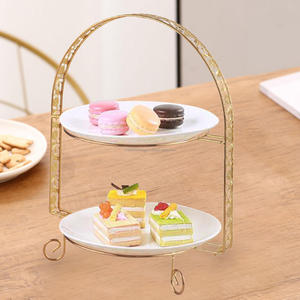 Venta al por mayor a granel de metal de la mejor calidad último diseño de mármol Servidor de pastel con acabado de calidad superior para la decoración del hogar y Mesa - Product Image 4