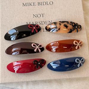 Accessoire pour cheveux en acétate coréen, arc elliptique, pince à cheveux élégante pour femmes - Product Image 1