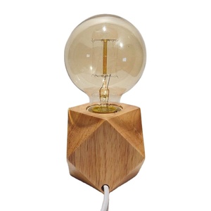 Soporte de luz de noche E26 Bases de enchufe de madera Soporte de lámpara de madera maciza Soportes de lámpara de haya con enchufe <span class=keywords><strong>E27</strong></span> Soporte de lámpara de noche personalizado Luces LED - Product Image 1