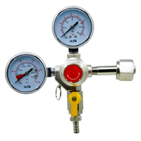 Régulateur de bière d'azote à étage unique en laiton KLFU soupape de pression de sécurité de bière primaire régulateur de gaz 3000PSI entrée maximale 0-60psi