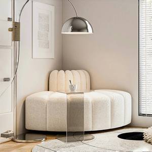 Canapé d'angle incurvé créatif et coloré de style moderne, conçu par un designer pour le salon, canapé luxueux en tissu <span class=keywords><strong>français</strong></span> avec design en peau d'agneau - Product Image 5