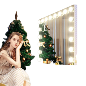 Luxurious 11 Drawers Modern Bedroom Mirror Infinity LED Light Vanity Glass <strong>Dressing</strong> <strong>Table</strong> With <strong>Hollywood</strong> Mirror - Product Image 2