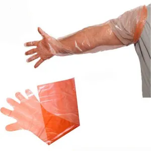 Hete Verkoop Fabriek Prijs Wegwerp Schouderlengte Lange Mouwen Arm Plastic Poly Handschoenen Ldpe Veterinaire Handschoenen Voor Runderdier
