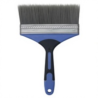 Pinceau plat breveté à fixation par filetage pour peinture, usage industriel et DIY, couleurs personnalisées, options multi-tailles, tête amovible, manche ergonomique