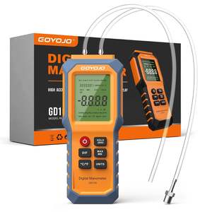 มาโนมิเตอร์ดิจิตอลแบบพกพาสองพอร์ตสำหรับการทดสอบแรงดันก๊าซ HVAC และการตรวจจับการระบายอากาศในท่อส่งก๊าซธรรมชาติ - Product Image 2