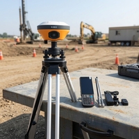 Appareil de mesure laser sans contact Hi-target V5 à double caméra GNSS RTK avec une précision de 2 cm, IP68, 4G et Bluetooth