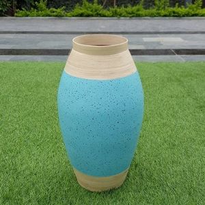 Lot de Vases en Bambou Filé en Gros, Forme Personnalisée, Vase Décoratif en Bambou avec Poignée Optionnelle, OEM ODM pour la Décoration Intérieure - Product Image 1