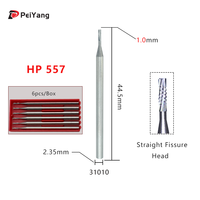 1 pièce Fraise en carbure de tungstène HP pour laboratoire dentaire, à tête droite pour fissures, outil de laboratoire