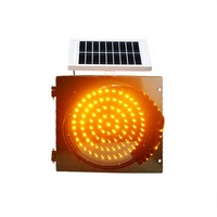 Fabrik-Großhandel Solarbetriebene LED Gelb Blinkende Warnleuchte IP65 Wasserdicht für Straßenbau Verkehrssicherheit