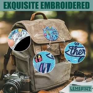 Adventure Is Out There Embroidery <b>Patch</b> 3 Inches Iron <b>On</b> <b>Sew</b> <b>On</b> Travel Applique <b>Patch</b> For Bags - Product Image 5