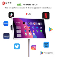 Télévision de cuisine intelligente interactive de 32 pouces moniteur tactile portable LCD rotatif Smart TV écrans interactifs accessoires