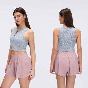 Débardeur de course pour femme, sans soutien-gorge intégré, extensible dans quatre directions, respirant, écologique, avec logo frontal, polyvalent, sans manches, pour le fitness et le yoga - Product Image 1