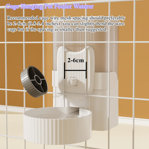 Battery/Charge Powered Automatic Plastic Dog Water Dispenser Feeder Hanging <b>Cage</b> for <b>Cats</b> Small Animals Indoor Use - Product Image 2