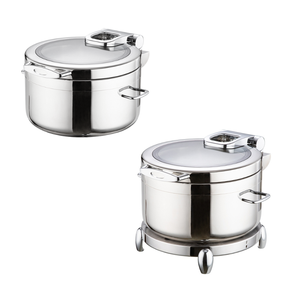 Премиальный набор для подогрева супов из нержавеющей стали SUS 304: роскошный гидравлический чефинг-дисплей с индукционной плитой для кейтеринга - Product Image 3