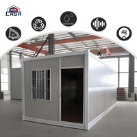 Maison conteneur pliable de 20 pieds Conteneur préfabriqué en acier pour bureau et hôtel avec panneau sandwich Maison conteneur de bureau