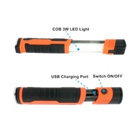 Linterna LED retráctil, 3W + 1W